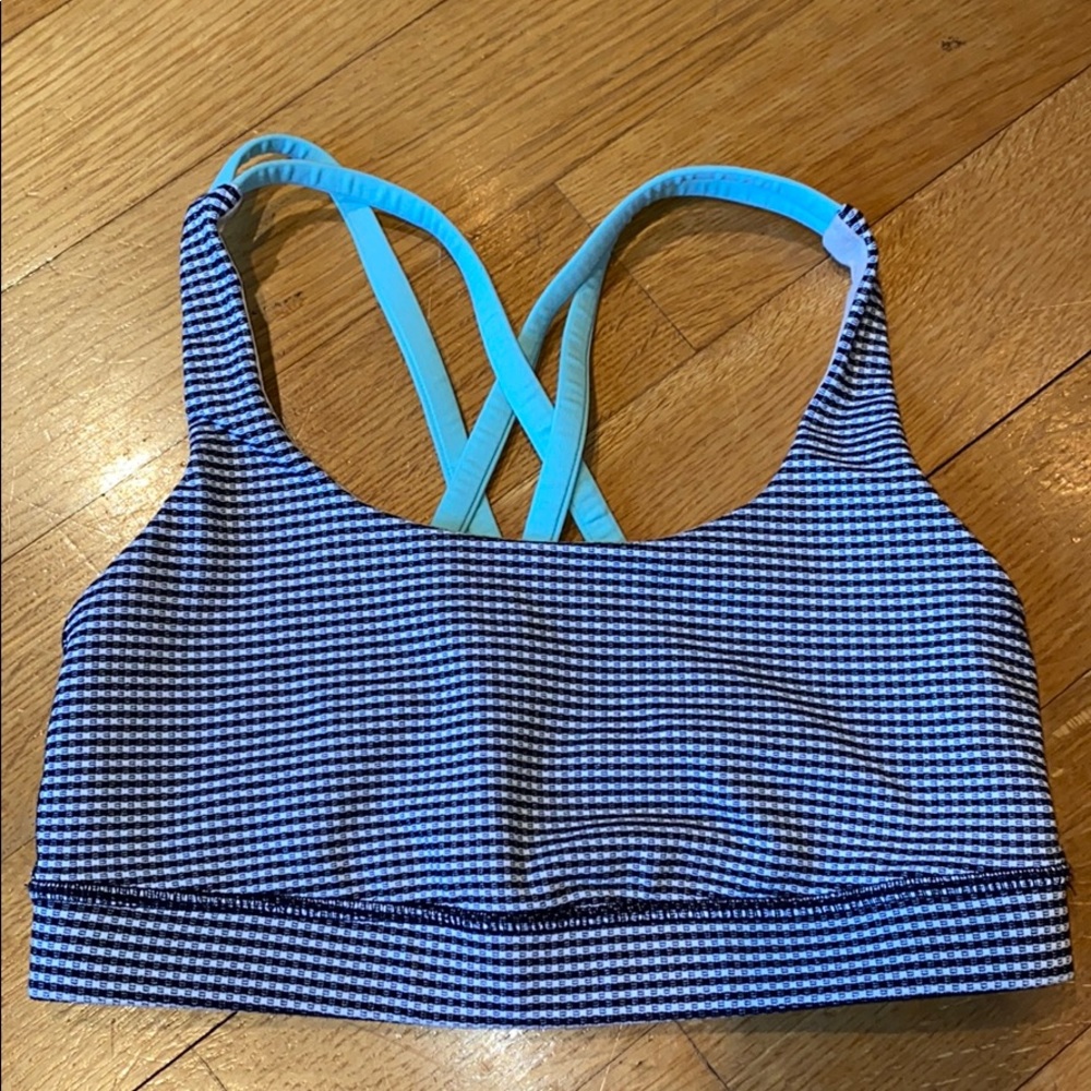 Lululemon Gingham Blue Sports bra